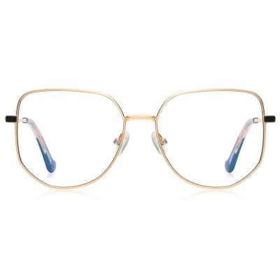 China Optical frames for myopia ZOWIN Model 3052 Polygon metal frame eyeglasses frames Ready Stock Blue Light Blocking Eyeglasses custom eyeglass frames for sale