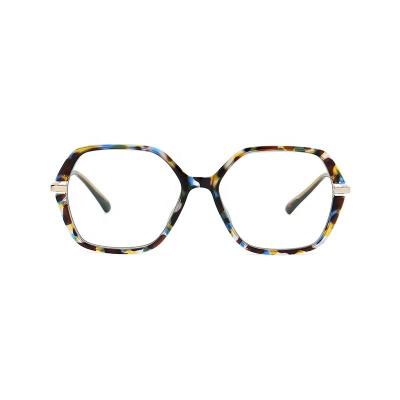 China Optical frames for myopia ZOWIN Model 3196 polygon optical frame TR90 metal blue light blocking eyeglasses for frame custom logo frame ready stock glasses for sale