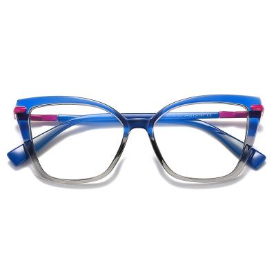 China Optical frames for myopia ZOWIN Model 2112 cat eye metal with TR90 optical frame metal blue light blocking eyeglasses for frame custom logo ready stock for sale