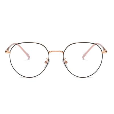 China Optical frames for myopia ZOWIN Model 5035 round metal optical frame blue light blocking eyeglasses for frame custom logo frame ready stock glasses gold for sale