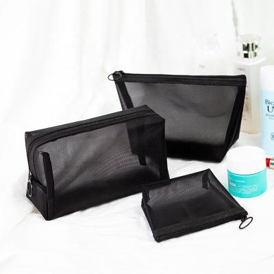 China Wholesale Breathable OEM Mesh Makeup Bag Cosmetic Bag Wash Bag Zipper Travel Toiletry Storage Pouch Organizer for sale