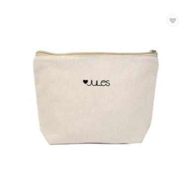 China Simple Fashion Design Customized Logo Cosmetic Bag Suede Material Zipper Makeup Bag for sale