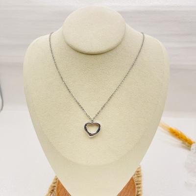 China TRENDY Heart Pendant Tasty Valentine's Day Simple Design Stainless Steel Necklace Women Present Gift for sale