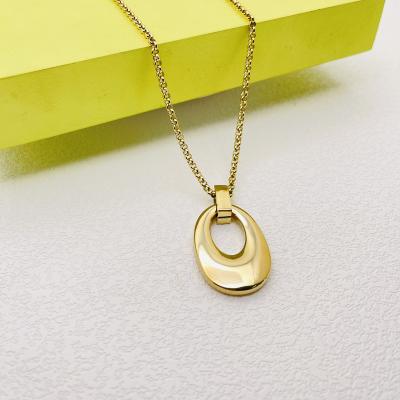 China TRENDY Western Style Handbag Shape Sweater Chain Pendant Shiny Gold Filled Stainless Steel Necklace Jewelry for sale