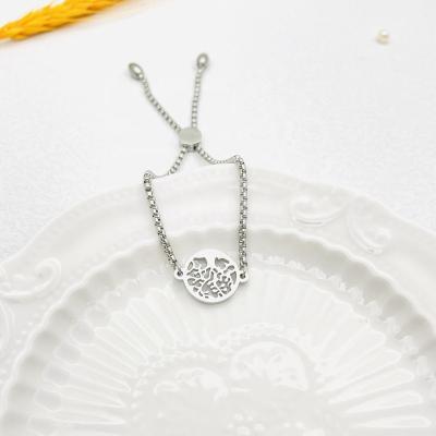 China Wholesale TRENDY Stainless Steel Jewelry Women Shape Box Chain Tree Adjustable Bracelets for sale