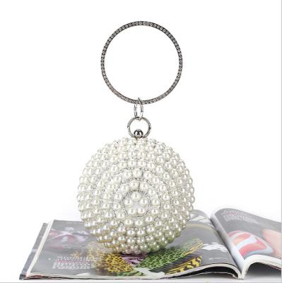 China High quality dinner bag high quality wedding bridal ladies diamante beaded ball shaped box dinner purse evening grabs bags for sale