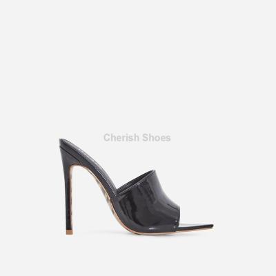 China Height Increasing Sexy New Fashion Ladies Shoes Heels Peep Toe Stiletto Heels Mules Summer New Arrive Neon Shoes For Women Girls for sale