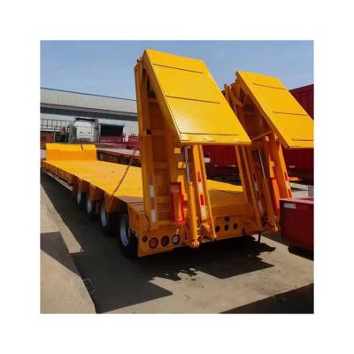 China Truck trailer factory sale various low bed excavator low bed trailer widely used for sale