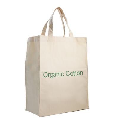 China 100% Eco-friendly Organisch Tote Bag Organic Cotton Tote Bag Cheap Reusable Large Shopping For Vegetables And Package for sale