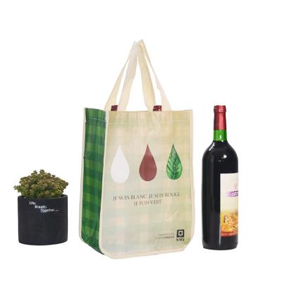 China Disposable made in china compostable bag lululemen factory customized non woven lamination bag with pp webbing handle for sale