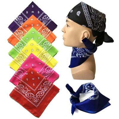 China Main Promotion Bandana Handkerchief Bandannas For Men And Women Paisley Cowboy Square Head Scarf for sale