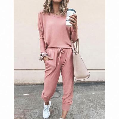 China Breathable Two Piece Pants Set Women Clothing Long Sleeve Tops And Pants Set Matching Sweatsuits Set for sale