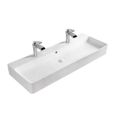 China Modern European Style Bathroom Double Sinks Commercial Single Hand Wash Basin for sale