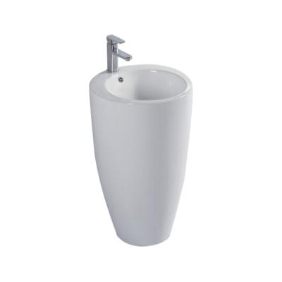 China High Grade Modern Design Floor Standing Wash Sink Ceramic Pedestal One Piece Wash Basin for sale