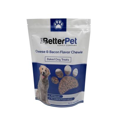 Chine 16 oz de plastique recyclable chien traite personnalisé sacs de nourriture pour chiens avec fermeture à glissière et fenêtre à vendre