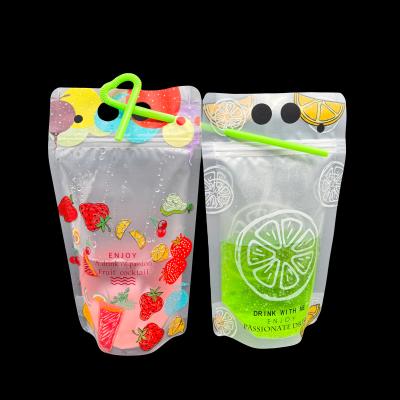 China 16oz Custom Alcohol Drink Pouches Stand Up Zipper Reusable Drink Pouch for Birthday Drinking Party Gift for sale