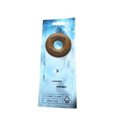 China Matte Metallic Shinny 2 G Mylar 3 Side Seal Pouch With Hanging Hole Custom Logo for sale