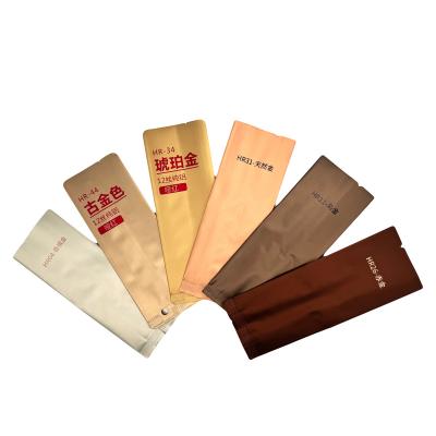 China Golden Color Gusset Packaging Bag Smell Proof Airtight Heat Sealable Printed Gusset Bags For Loose Tea for sale