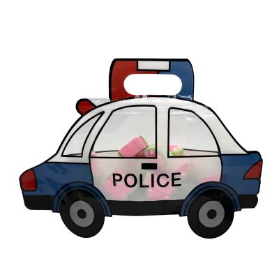 China Cartoon Carro Policial em forma de Die Cutting Stand Up Pouch Bags Wholesale com fecho removível para armazenamento de lanches à venda