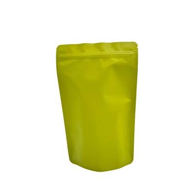 China Foil Coated Matte Green Stand Up Pouch with Zipper for Coffee Beans Tea Leaves Packaging for sale