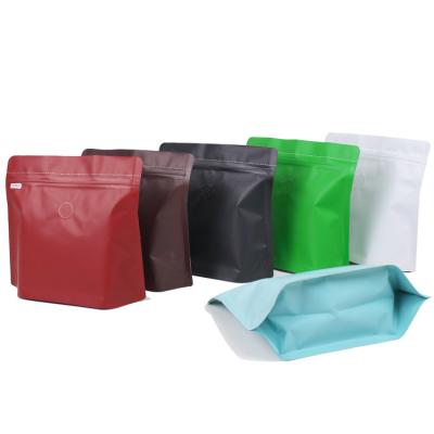 China Gravura Impressão Quadrada Abaixo Pringador Recapotável Stand Up Coffee Bags com válvula à venda