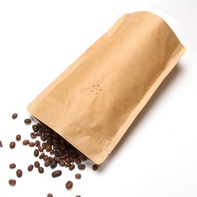 China Papel Kraft Folha de alumínio laminada Bolsas de café de pé com válvula para fresqueza prolongada à venda