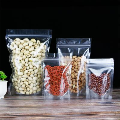 China 4x6 Inch Moisture-Proof Plastic Transparent Clear Stand Up Pouch with Zipper for Dry Fruit, Candy, Cookie Food Packaging for sale