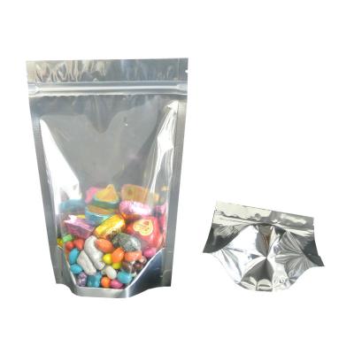 China Foil Backed Clear Stand Up Pouches / Transparent Stand Up Pouch With Zipper for sale