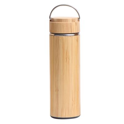 China 2021Wholesale Shell Double Wall Stainless Steel Water Bottle Vacuum Flask PORTABLE Bamboo Coffee Mug for sale