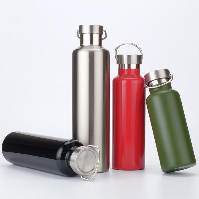 China 2021 PORTABLE high quality double wall 304 stainless steel 750ml insulated vacuum flask sport water bottle for sale