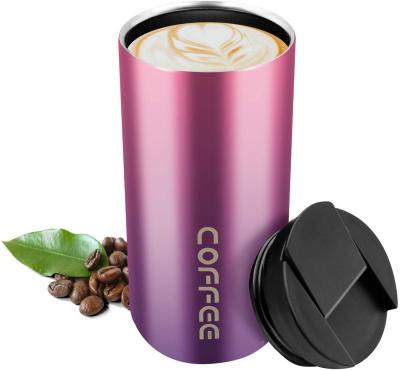 China Disposable Eco-friendly BPA Free 12oz 17oz Stainless Steel Coffee Mug Luxury Logo Travel Coffee Tumbler for sale