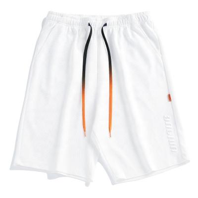 China Anti-wrinkle Custom 2022 New Fashion Summer Shorts Breathable Men's Drawstring Embroidered Wide Leg Sports Shorts for sale