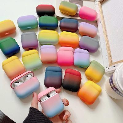 China For AirPods Pro Rainbow Matte PC Hard Wireless Earphone Cover Device Case For Airpods pro 2 3 for sale