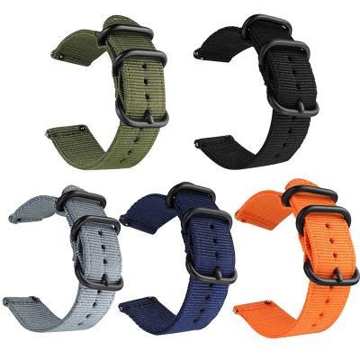 China Sports Nylon Braided Loop For Samsung Galaxy 2/3 Speed ​​S2 Huawei Amazfit Active Adjustable Elastic Nylon Strap for sale