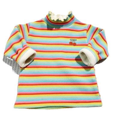 China Girls Anti-Wrinkle 0-6 Long Sleeve Soft Top Toddler Girls Winter T-shirt Rainbow Casual Tops Kids Clothes Wholesale for sale