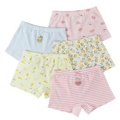 China Girls Cotton Design Fruit Cartoon Underwear 2 To 14 Color Fade Proof 5 Pcs Lot 2 To 14 Years Old Briefs Kids Panties Soft Shorts Wholesale for sale