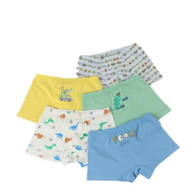 China Fade Proof 5pcs Pack Color Fade Proof Packet Boys Underwear Kids Cartoon Print Cotton Cotton Panties Animal Boxer Briefs Shorts Toddler Kids Bottoms for sale