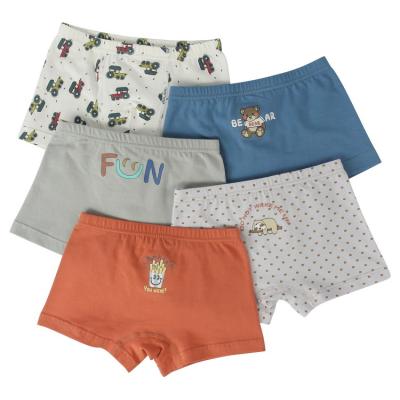 China Color Fade Proof Kids Underwear Boys Boxer Briefs Cotton Panties Panties Pants Kids Briefs Shorts 5 Packs for sale