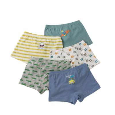 China Color Fade Proof 5Pc Spell Boys PantiesUnderpants For Kid Children Underwear Cotton Boxers 2-12Y for sale