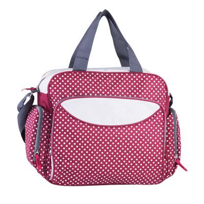 China Large Capacity Water Resistant Mom Cross - Body Diaper Bag Tote Custom Waterproof Polyester Baby Diaper Bag for sale