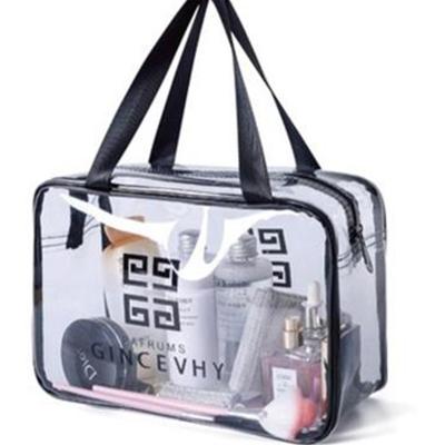 China Luxury New Style Makeup Bag Portable Clear Logo Bag Pvc Cosmetic Bag Custom Made Makeup Bag for sale