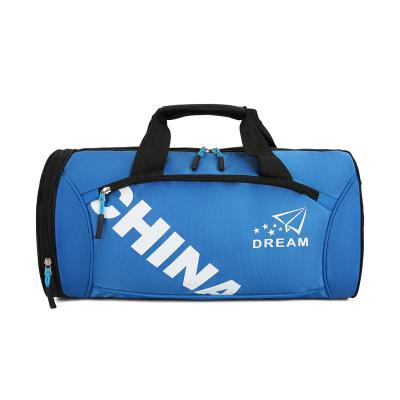 China With Shoes Pocket Custom Logo Duffel Bag Fashion Portable Outdoor Nylon Nylon Bag Waterproof Sports Gym Travel for sale