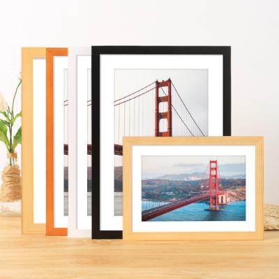 China Solid Wood Europe Picture Frame Natural Wood Color Photo Frames With High Definition Glass For Wall Mount Or Table Top In Living for sale