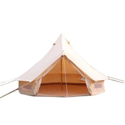 China Best Canvas Waterproof Bell Tent Straight Tie Type Bell Tent for Camping, Hunting and Glamping Luxury Cotton for sale