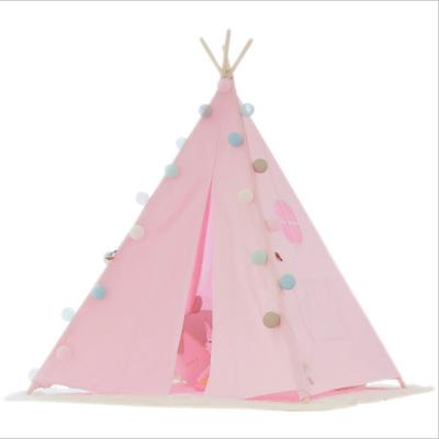 China Straight Tying Type Canvas Indoor Kids Play Tents For Sale Girls Teepee Tent Teepee Wholesale for sale