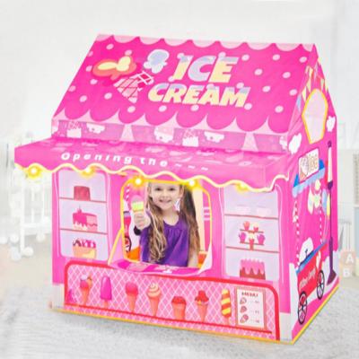 China Children Play Tent Indoor Toy House Baby Ice Cream House Kids Castle Tent Tunnel 100*70*110cm for sale