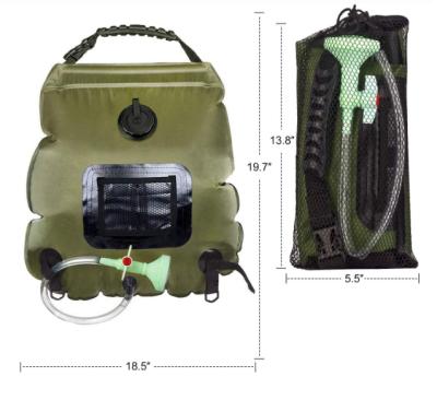 China PVC YL Outdoor Portable Camping 20L Summer Solar Shower Bag To Increase Traveling for sale