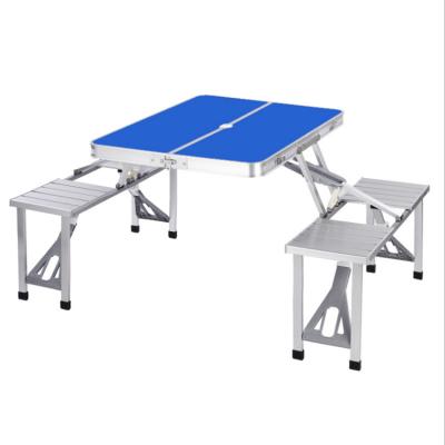 China Standsport Lightweight Folding Picnic Table With Umbrella Aluminum Folding Picnic Table With Umbrella for sale