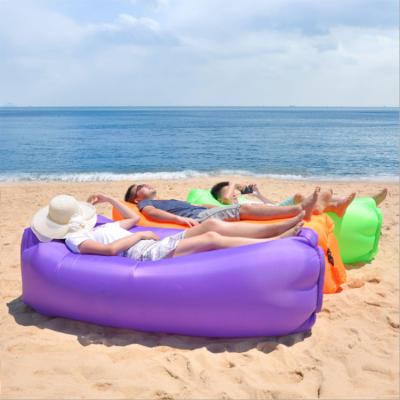 China Entertainment Areas YL 190T 240*70cm polyester air lounge configuration purple bag outdoor inflatable lazy bag/fashion air sleeping bag for sale