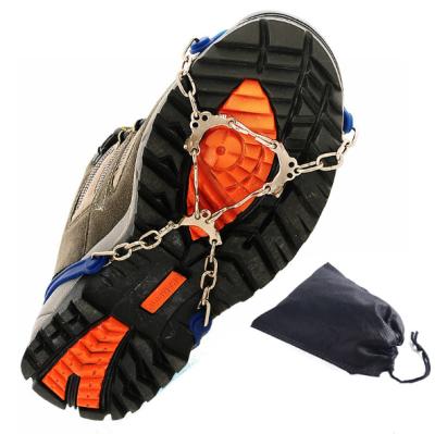 China 35-45 6 Prong Outdoor Silica Gel Cleat Hiking Anti Slip Snow Ice Shoe Fitted Spikes City Climbing Cleat for sale